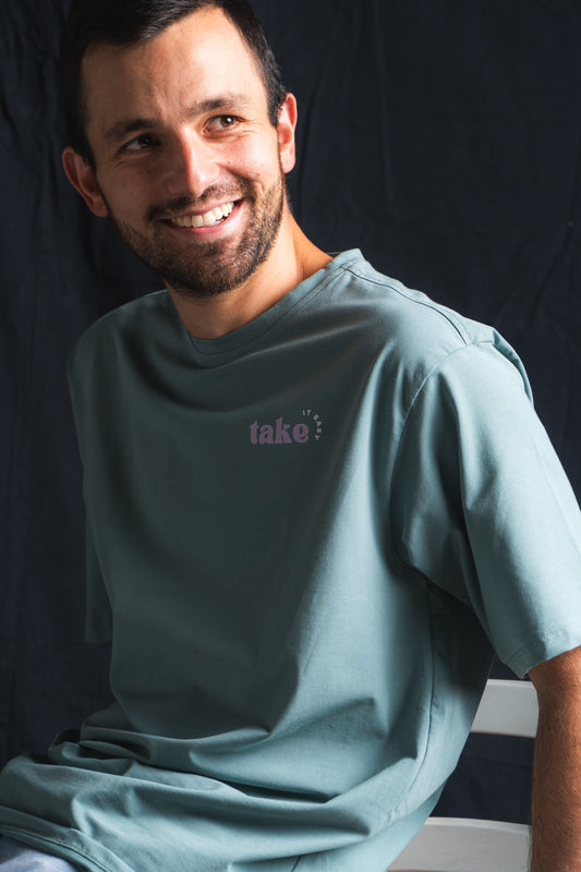 Camiseta take it easy verde Oliva