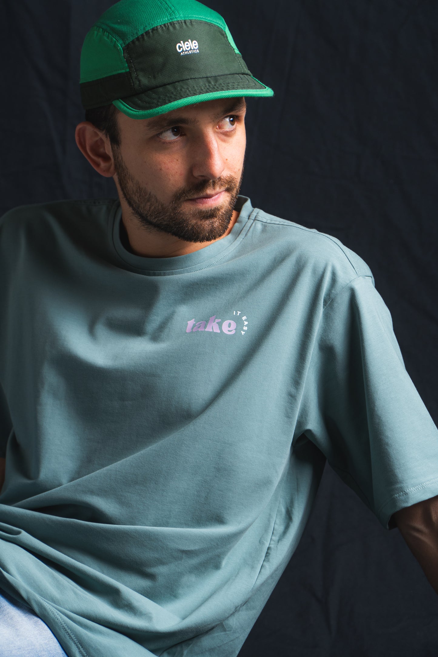 Camiseta take it easy verde Oliva