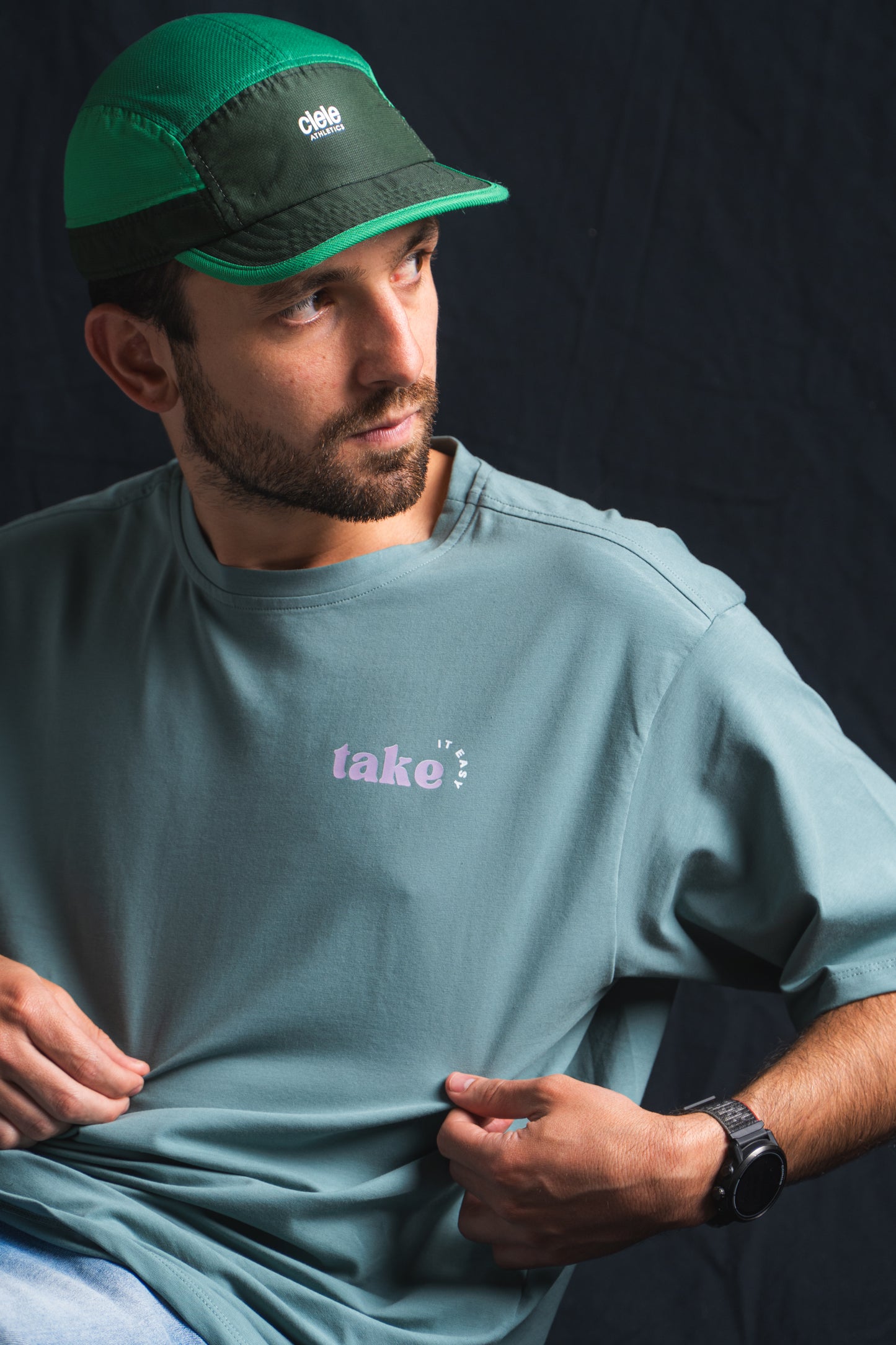 Camiseta take it easy verde Oliva