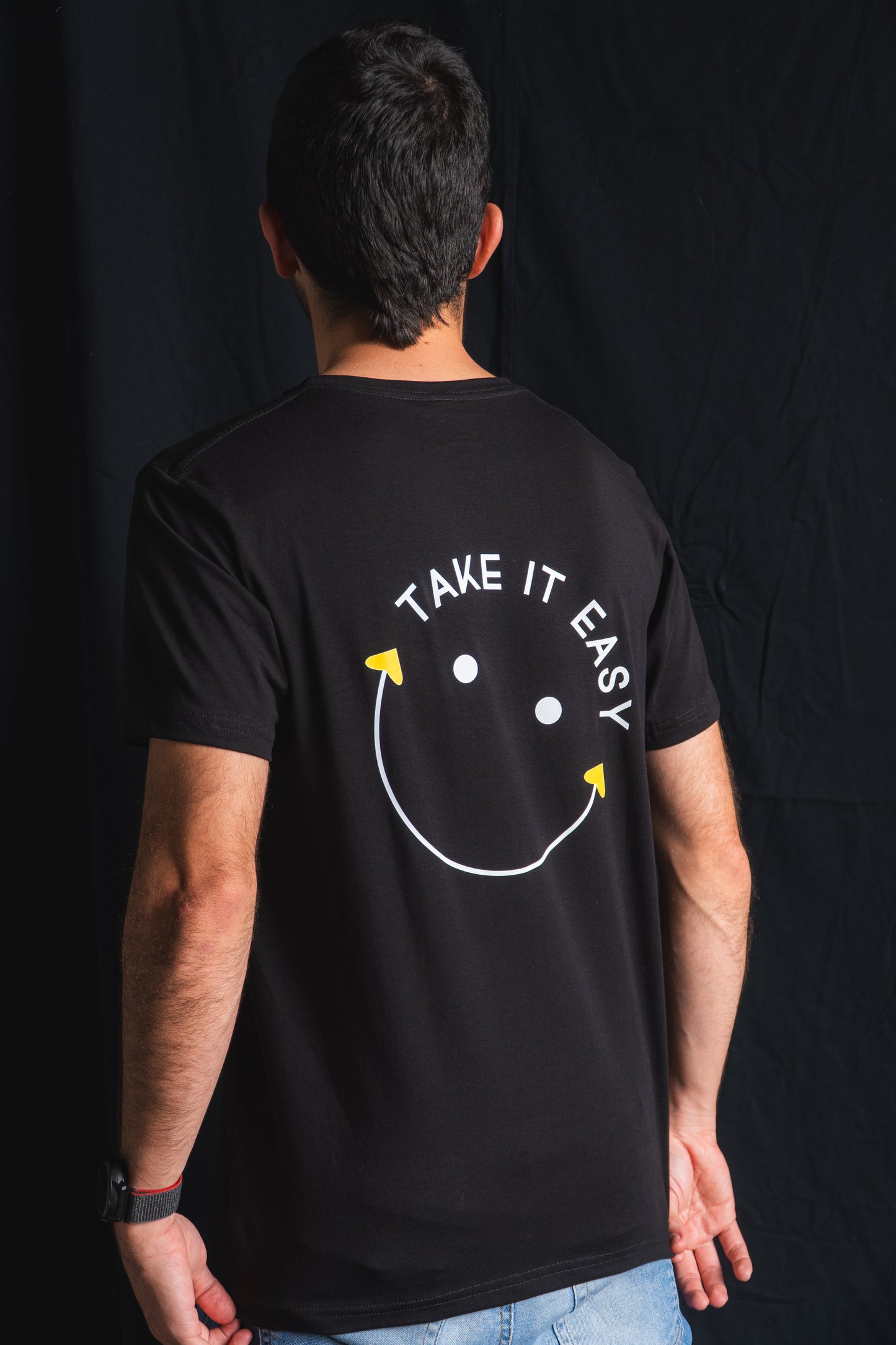 Camiseta Happy Face negra